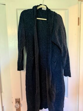 Chenille Cardigan Sweater - Dark Blue